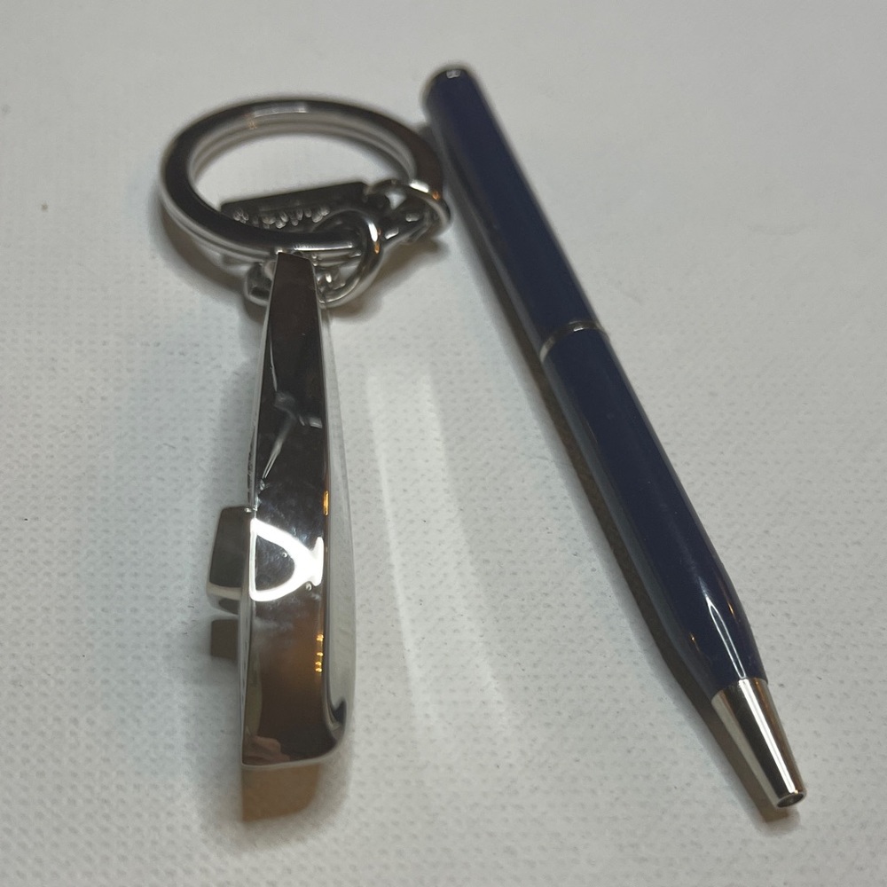 Coach Silver and Blue Boat Keychain with Blue Coach Pen - Picture 3 of 7